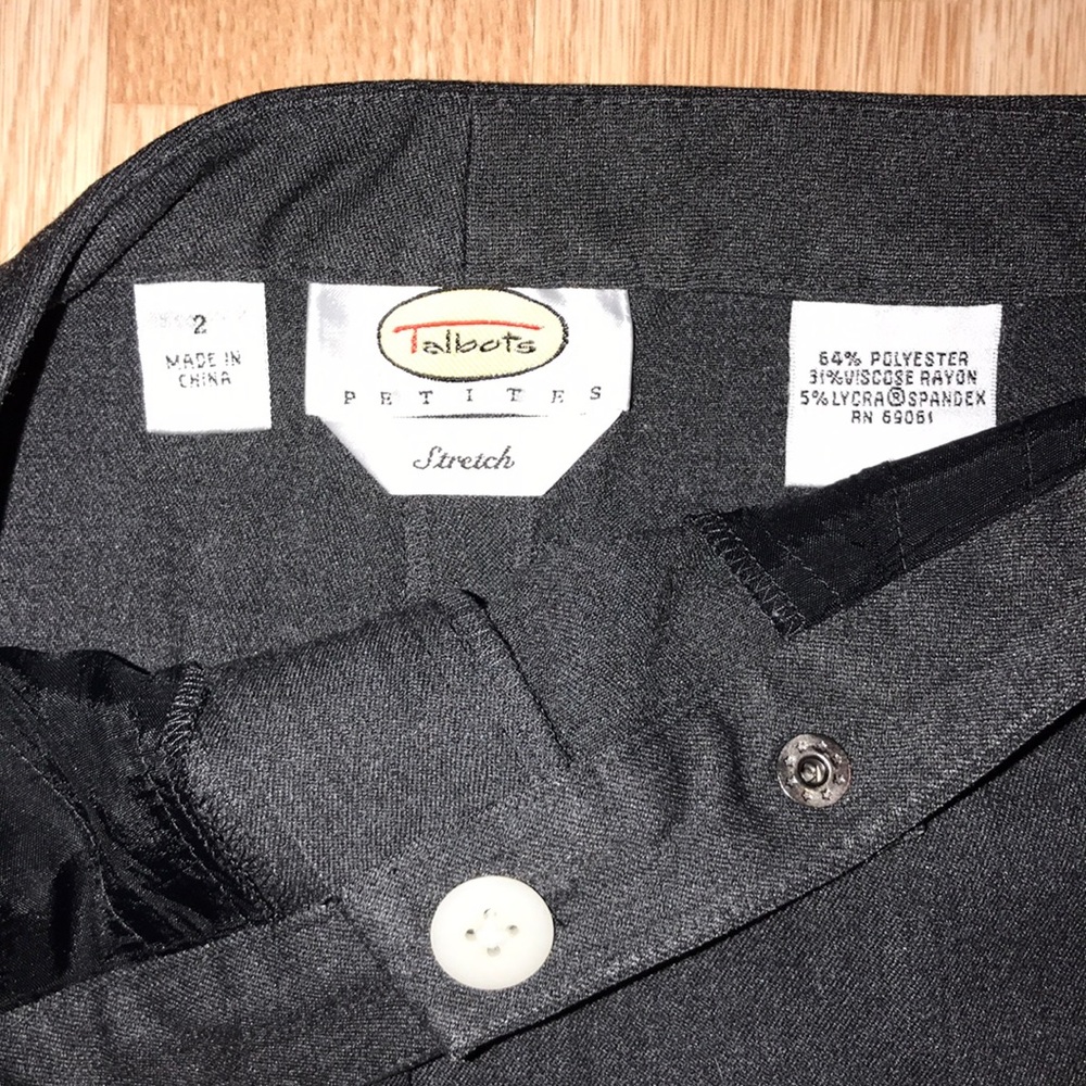 Talbots size petite 2 grey business pants